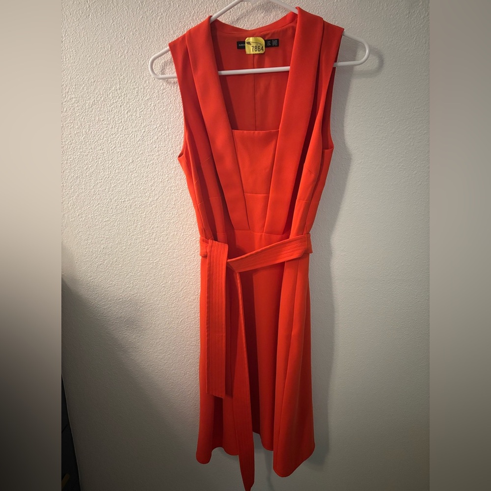 Karen Millen red dress size 6 with belt